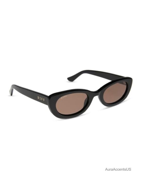 Oval Sunglasses with UV400 Protection and Travel Case main image 5